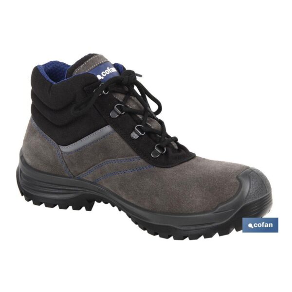 COFAN Bota Camurça Cor Cinza Segurança S-3 Arion Biqueira de Carbono Light