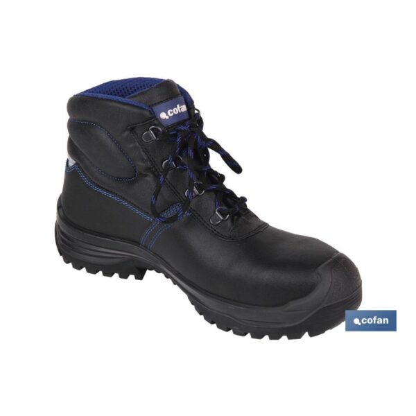 COFAN Bota de Pele Cor negro Segurança S3 Modelo Iskur Biqueira de Carbono Light