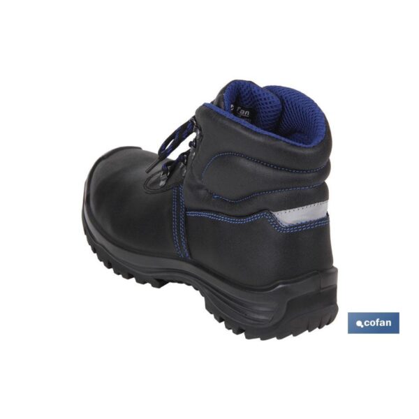 COFAN Bota de Pele Cor negro Segurança S3 Modelo Iskur Biqueira de Carbono Light